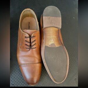 Aldo Men's Tan Leather Oxfords